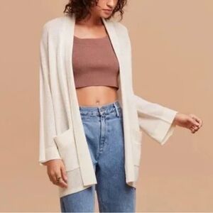 Wilfred Mesh Knit Cardigan in Cream